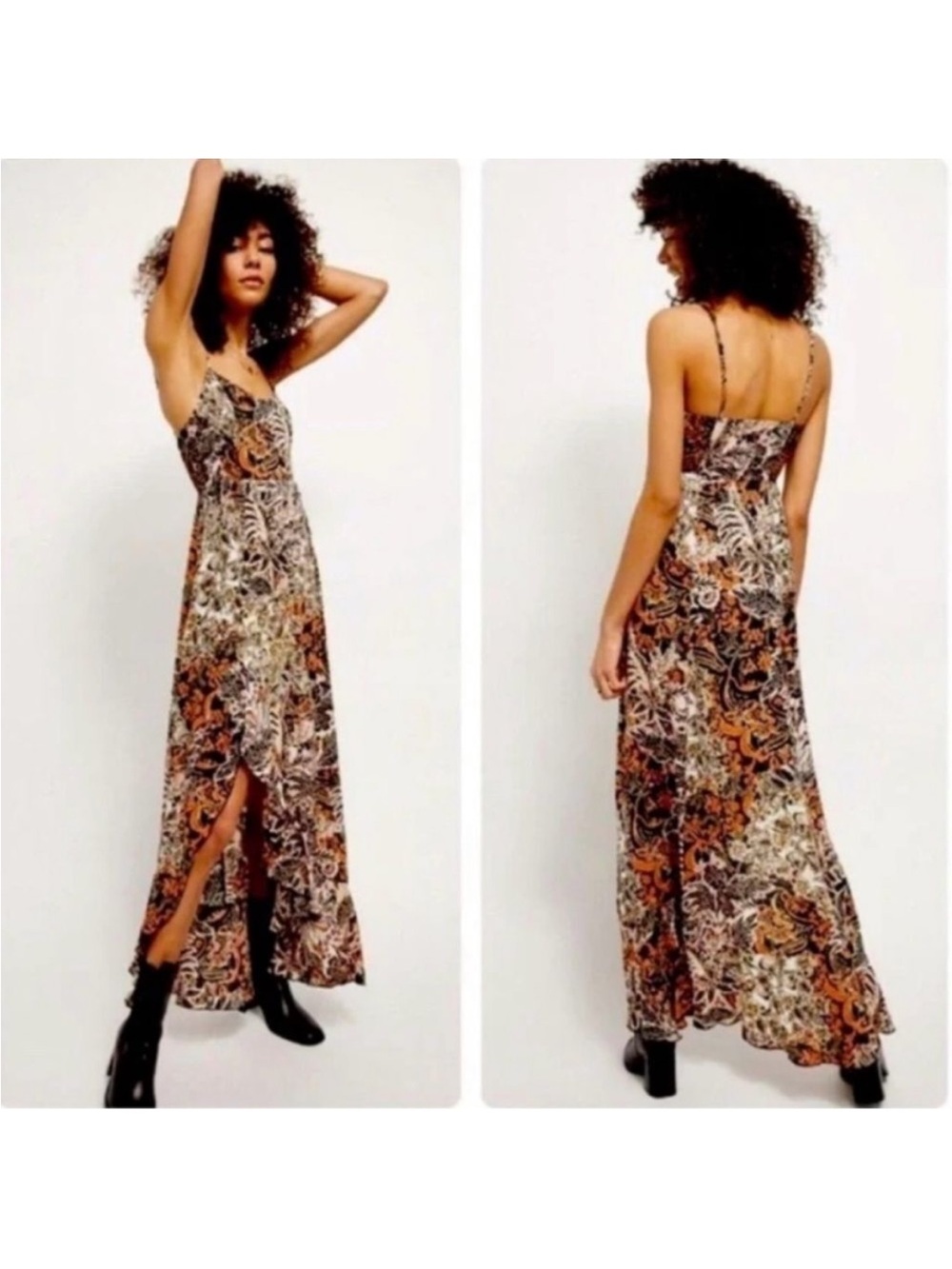 ❗️Free People Forever Yours Smocked Slip Dress In Floral Small 100% viscose